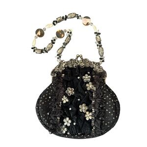 Mary Frances Vintage Black Evening Bag Clutch